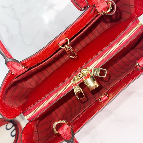 Louis Vuitton Montaigne MM Empreinte Cerise Bag, Wallet & Scarf BUNDLE โฅ๏ธ - Picture 6 of 16